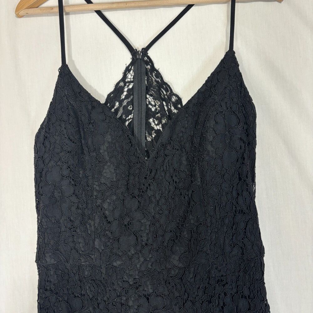 Hayley Paige Formal Maxi Dress All Lace Size 12 Black Romantic Prom Ball Wedding - Picture 4 of 12